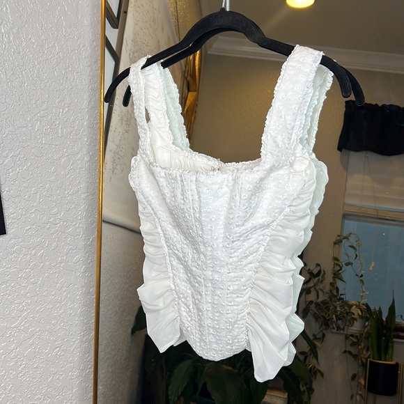 HOUSE OF CB 'Catalina' White Broderie Anglais Corset NWOT - Picture 8 of 13